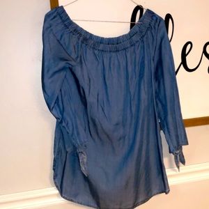 3/4 Denim Blouse